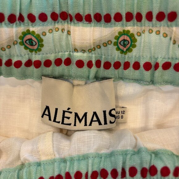 ALÉMAIS' 'Pinball' Linen shorts, Sz 8 - Picture 6 of 8